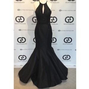 JOVANI Open Back Evening Gown